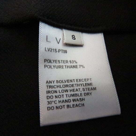 LVIR Split Hem Woven Straight Leg Pants in Black Office Minimalist - Size S - Picture 11 of 13